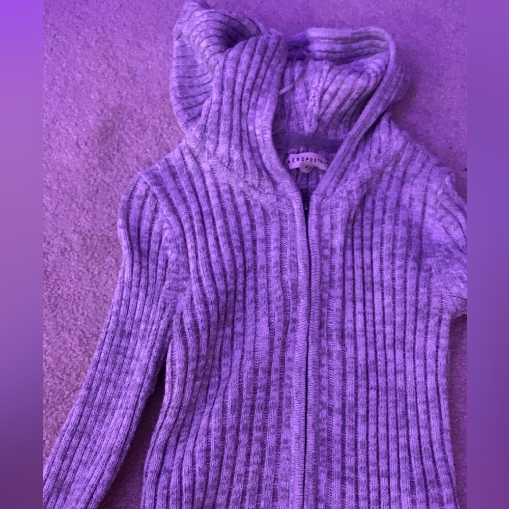 Tight zip up sweater top